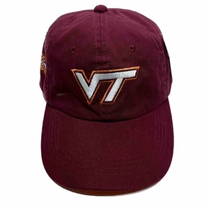 Virginia Tech Hokies 2007 ACC Champions Maroon Adjustable Strap Back Hat Cap - Picture 1 of 11