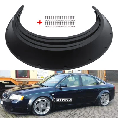 4CPS Guardabarros Llamaradas Flexibles 4" Rueda de Carrocería Ancha CONCAVA Para AUDI A1 A3 A4 S4 A5 A6 Foto 1 de 4