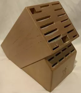 JA HENCKELS INTERNATIONAL 23 SLOT WOODEN KNIFE BLOCK - Picture 1 of 5