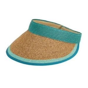 Visera para mujer San Diego Hat Company con rayas de color de contraste UPF 50+ UBV047 - Imagen 1 de 6