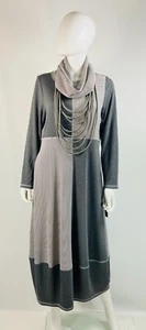 IC Collection Gray Balloon-Hem Lagenlook Dress. Compare @ $168 - Imagen 1 de 7