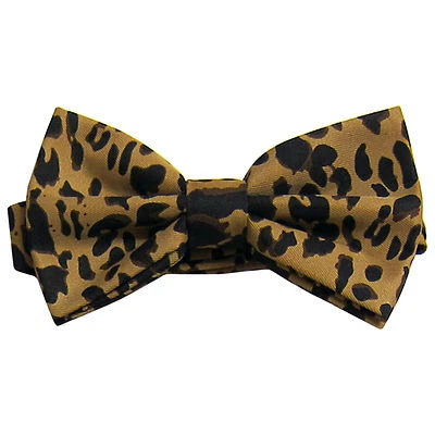 Nuevo Para hombres Poliéster Pre-atado Pajarita Leopardo Marrón Boda Formal Fiesta Baile de graduación Foto 1 de 3