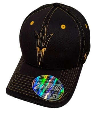 Zephyr NCAA Arizona State Sun Devils “Undercard” Curved Bill Stretch Fit Hat NWT - Image 1 of 4