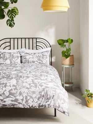 Juego de funda nórdica individual John Lewis Animal Jungle gris carbón, nueva con etiquetas Foto 1 de 4