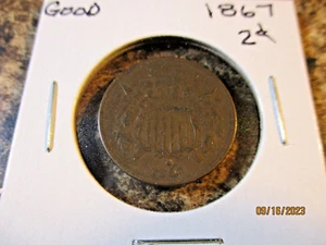 1867 2 CENT GOOD 51 - Picture 1 of 2