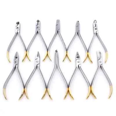 2Pcs Dental Ortho Pliers Stainless Steel Cutter Instruments Hook Crimping plier - Image 1 of 4
