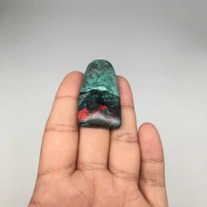 17.6g, 1.8"x1"x7mm Sonora Sunset Chrysocolla Cuprite Cabochon @Mexico,SC348 - Picture 1 of 8