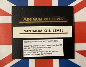 GOLD MINIMUM OIL LEVEL TRANSFER X 02 (TWO) 60-0061 BSA NORTON TRIUMPH ARIEL - Picture 1 of 3