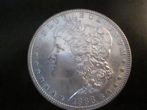 1888 Morgan Silver Dollar UNC MS+ - Picture 1 of 2