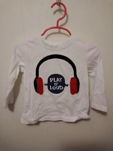 Camisa blanca manga larga Okie Dokie 18 meses Play It Loud - Imagen 1 de 1
