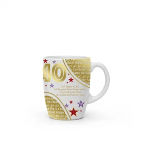 New boxed 40th birthday present gift fine china mug coffee cup Free P+P - Picture 1 of 2