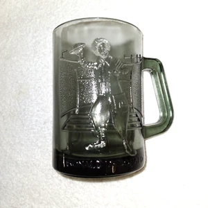 McDonald's Ronald Football Smoke Glass, Drinking Mug, Cup Vintage 1970's 10oz - Picture 1 of 5