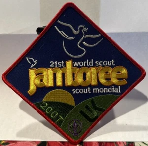 2007 Official Participant Jacket Badge Patch 4.75" UK 21st World Jamboree - Picture 1 of 1