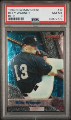 Billy Wagner 1994 Bowman's Best PSA 8 NM-MT Blue RC #19 Houston Astros HOF - Image 1 of 2