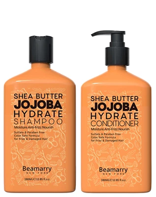 Beamarry Shea Butter Jojoba Hydrate Shampoo & Conditioner Duo 380ml dry/ damaged - Image 1 of 4