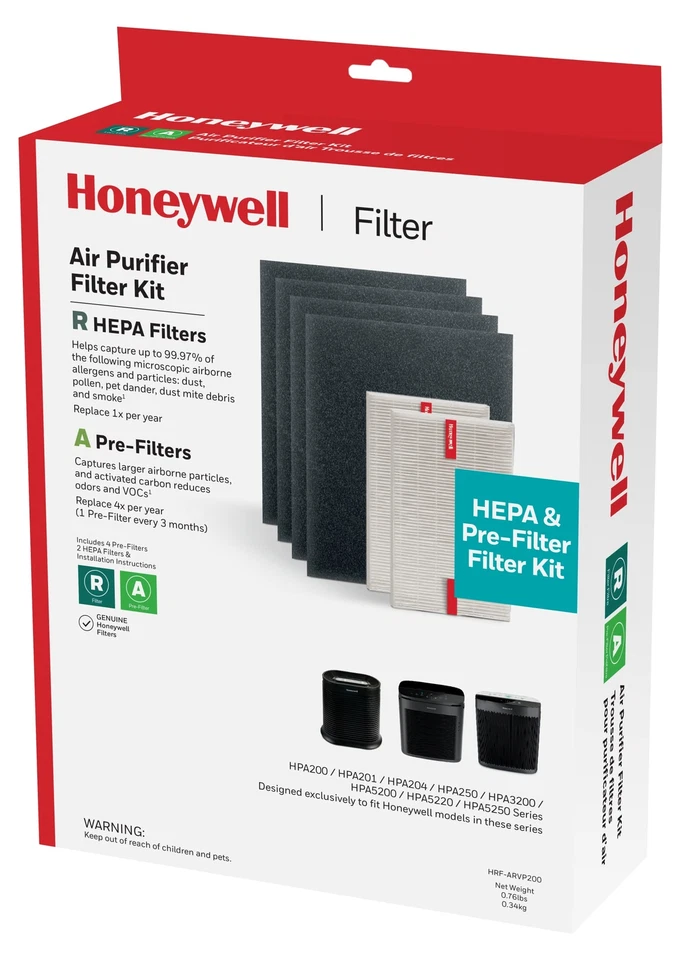 Honeywell HEPA Replacement Filter for Air Purifiers Value Pack. Hpa200