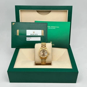 Montre Rolex Datejust President 279178 or jaune 18 carats cadran champagne diamant B&P - Photo 1 sur 9