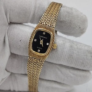 Orologio donna Lindenwold tono oro quarzo analogico elegante diamante quadrante nero funzionante  - Foto 1 di 8