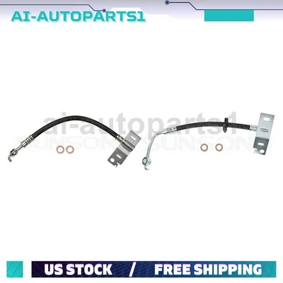 2pcs Rear Left & Right Brake Hydraulic Hose For 2015 2016 2017 Ford Lobo - Image 1 of 4