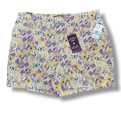 NEW Gloria Vanderbilt Floral Denim AMANDA Shorts Size 18 Classic Rise  NWT - Image 1 of 4