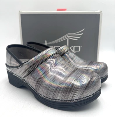 Zuecos Dansko LT PRO para mujer LIGERAMENTE USADOS prisma metálico UE talla 39 regular Foto 1 de 4