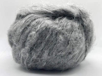 Light Grey Kan Mohair Yarn 70407 Ice Mohair Wool Acryl Nylon Bl 50gr 109yds - Image 1 of 4