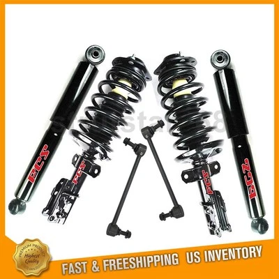 6 FCS Shocks Strut & Spring Assembly Stabilizer Link Fits 2005 Pontiac Pursuit - Imagem 1 de 4