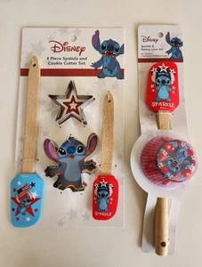 New Disney Stitch 4-pc Spatula & Cookie Cutter Set & Spatula & Cupcake Papers - Picture 1 of 5