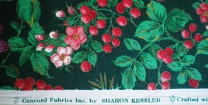 CONCORD FABRICS BY SHARON KESSLER 1.5 YARDS X 45" VINTAGE CHRISTMAS FABRIC - Picture 1 of 3