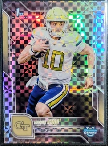 2025 Bowman Chrome U Football - Haynes King #142 X-Fractor (RC) Georgia Tech - Picture 1 of 2