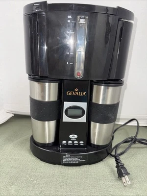 Gevalia Coffee Maker for Two 2 Stainless Steel Travel Cups. Never Used! - Image 1 of 2