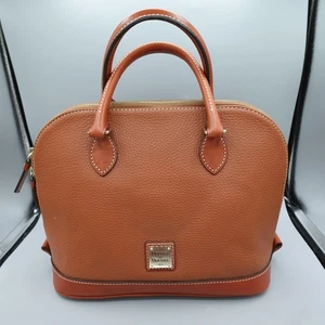 Bolso Bandolera Dooney & Bourke Cremallera Cuero Guijarro Coñac R343 CA - Imagen 1 de 18