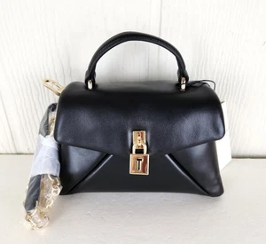 Nuevo con etiquetas Ted Baker Cuero Amapola Mini Bolso Cartera Bandolera Negro Mango Superior - Imagen 1 de 19