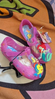 Sapatos Disney Princesa a Pequena Sereia Criança Geleia Tamanho 8 - Imagem 1 de 3