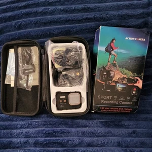 Anti-Shake Action Camera 4K 60FPS WiFi HD1080P Sports Cam Waterproof 170° Remote - Picture 1 of 8