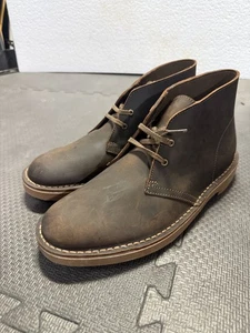 Clarks Bushacre 2 Chukka Boots Herren Gr. 10M Dunkelbraun Bienenwachs Wüstenstiefel - Bild 1 von 13