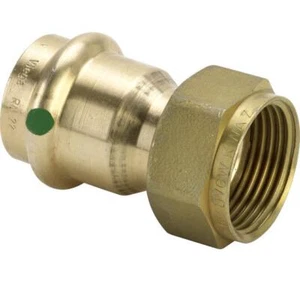 Viega Verschraubung mit SC Sanpress 2263 flachdichtend in 22mm x G1 Sibr - Bild 1 von 3