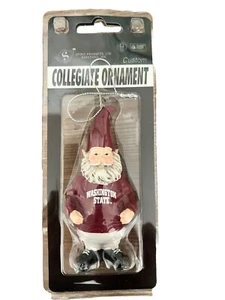 Spirit Products Collegiate Ornament Washington, State College Gnome New - Picture 1 of 3