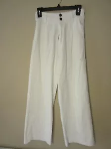 Billabong Tailor-Made Wide Leg Pant Women 26 White High Waist Style J30BUBNO - Picture 1 of 6