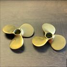 Rare Vintage Of Solid Brass Nautical Propeller Candle Holders - Amazing Quality!