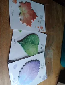 3PC Cute Plant Sticky notes Leaves Page Diary Adhesive Sticker Book Marker NEW - Picture 1 of 7