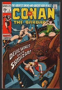CONAN THE BARBARIAN #6, Marvel Comics, 1971, VF CONDITION, Barry Smith - Picture 1 of 1