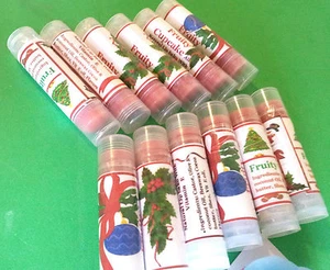 5Pcs Lip moisturizer Christmas Holiday -Tinted Organic Lip balm - Picture 1 of 3