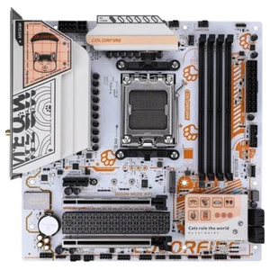 COLORFIRE B650M-MEOW WIFI Socket AM5 M-ATX Motherboard 4x DDR5  For Gaming - Picture 1 of 7