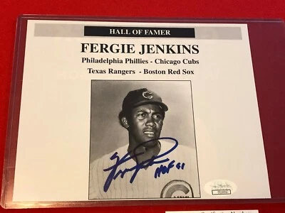 FERGIE JENKINS AUTOGRAPHED MAGAZINE CUT  - Image 1 of 2