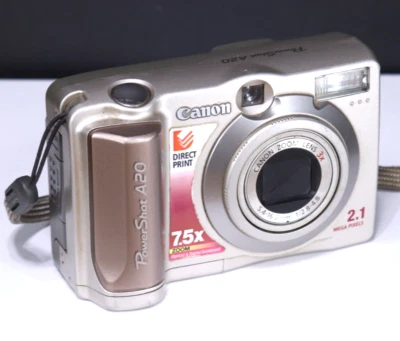Canon PowerShot A20 Compact Digital Camera 2.1MP /7.5X Zoom /CF Card TESTED EXC! - Image 1 of 4