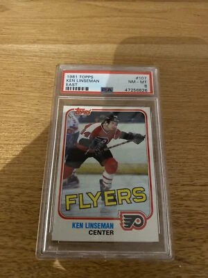 1981 Topps #107 Ken Linseman- PSA 8  Flyers - Image 1 of 2