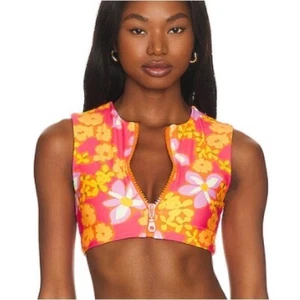 🌻NEW w.tags Stone Fox Swim Lei Lei Mase Rashguard Top Size Small - Picture 1 of 9
