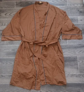 Vintage Traveler Perma-Press Mens Brown Belted Robe 60s 70s - Picture 1 of 7