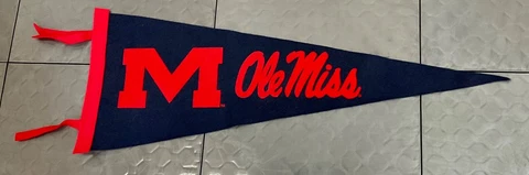Ole Miss Rebels Vintage Wool Felt  Pennant Cover